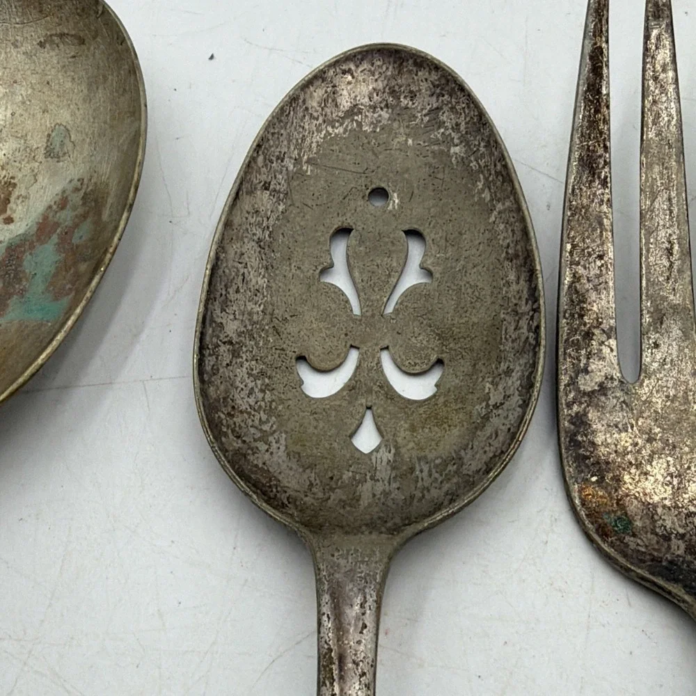 Vintage Lot Meriden Silver Plate Co. 6 piece Serving Set 1960's